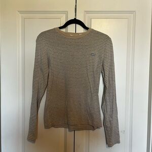 Long sleeve striped Levi embroidered